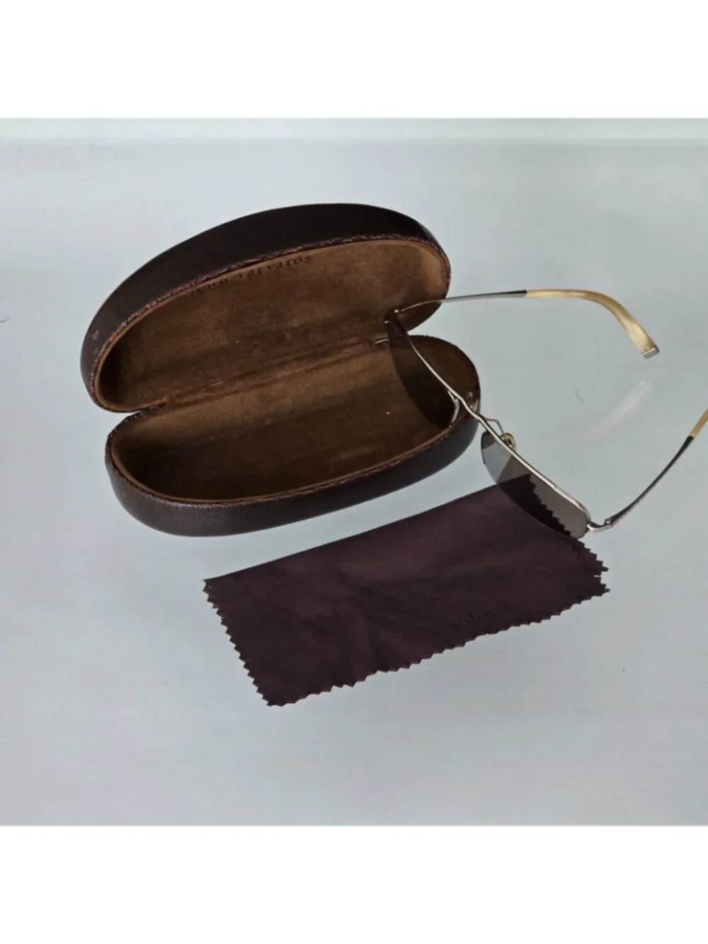Vintage John Varvatos V100 Sunglasses Shiny Silver 56 -17 135